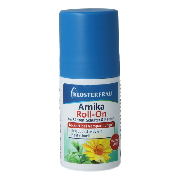 Klosterfrau Arnika Massage Roll-On | 50 ml | For Relaxing Tension | Relaxes Neck, Shoulders and Back | Invigorates the Skin & Absorbs Quickly | Easy to Use Without Washing Hands