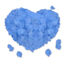 SHINTAYL 1200PCS Rose Petals for Bedroom - Fake Roses Light Blue Faux Flowers, Artificial Roses Petals for Marry me, Valentines, Proposal, Anniversary, Wedding Love Decorations Romantic Party