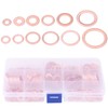 280pcs 12 Sizes Assorted Solid Copper Crush Washers Seal Flat