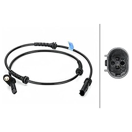 HELLA 6PU 012 806-491 Sensor, wheel speed - 2-pin connector - Rear Axle left and right - Total Length: 991mm