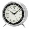 Seiko QXE065SLH Heritage Design Watch Face Aluminum Bedroom Alarm Clock,