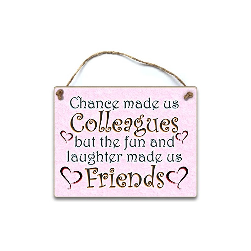 HmHome Chance Made us Colleagues - Wooden Plaque Friend gift