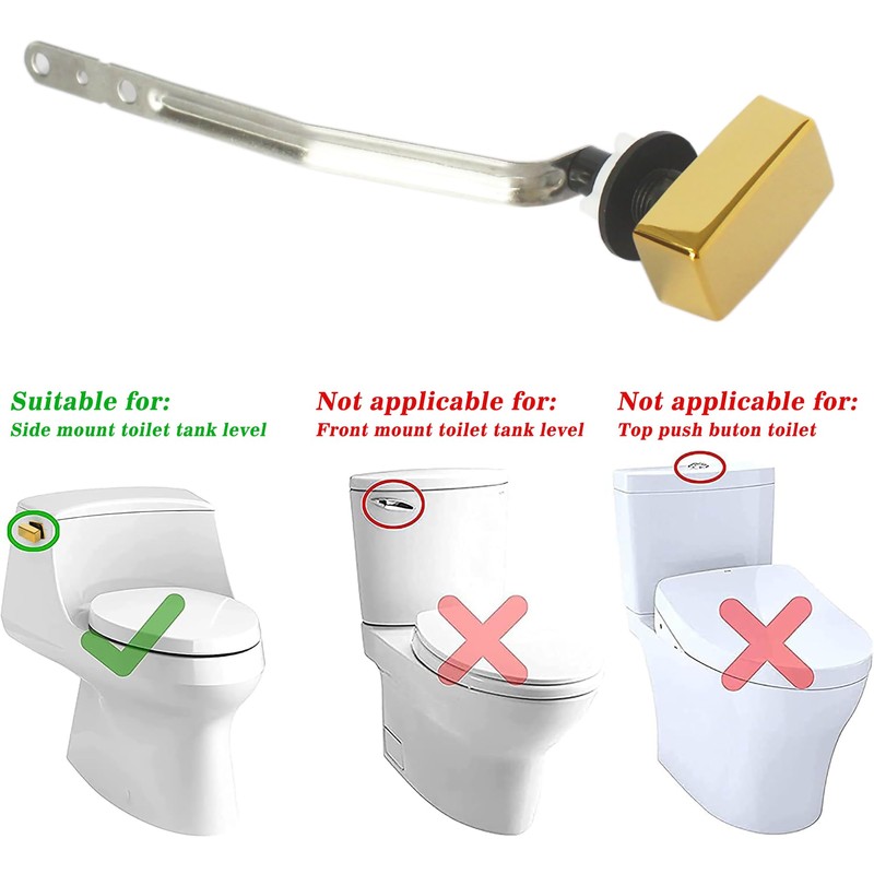 Universal Side Mount Toilet Handle Compatible with Kohler 85114-CP Trip