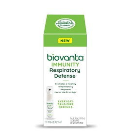 Biovanta Immunity Throat Spray, 10ml, Natural Immune Support and Soothing Sore Throat Relief, Respiratory Defense, Prebiotics to Support Gut Health
