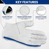 STONELIGHT Unisex Gardening Gloves Made with Leather & Spandex -