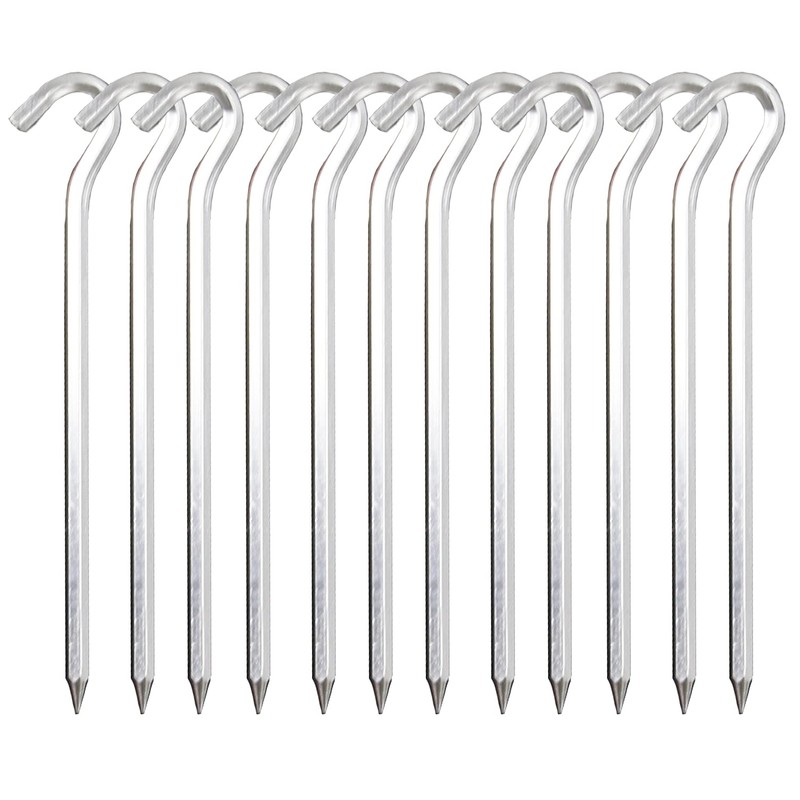 Tent Pegs, 12Pack 7Inch Tent Stakes Heavy-Duty Aluminum Tent Pegs