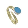 SILVERTROVE Gemstone Sterling Silver and Brass Band Ring for Men