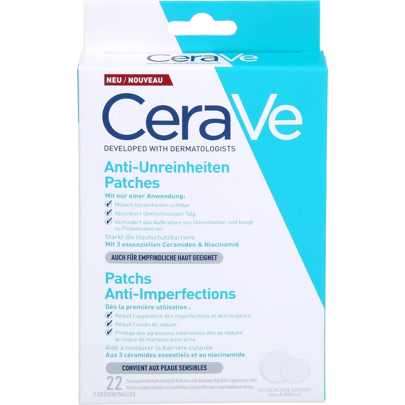 CeraVe Parches Anti Imperfecciones, Transparentes e Invisibles Sobre la Piel