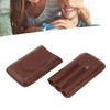 Cigar Holder Case Artificial Leather Portable Durable Elegant 3 Finger