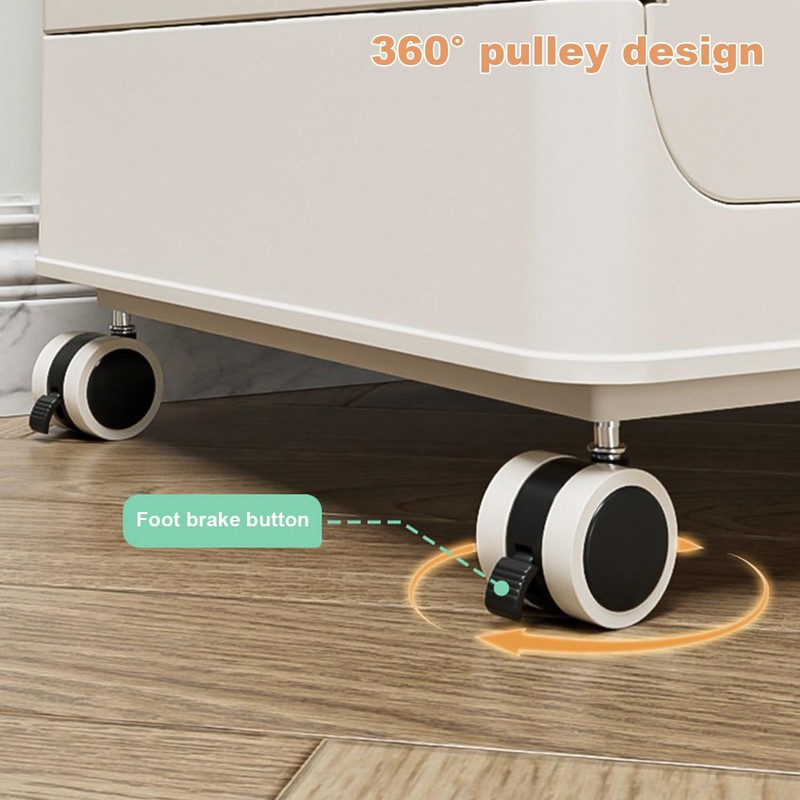 Rolling Laundry Hamper With Lid, 123L Large Capacity Clothes Hampers