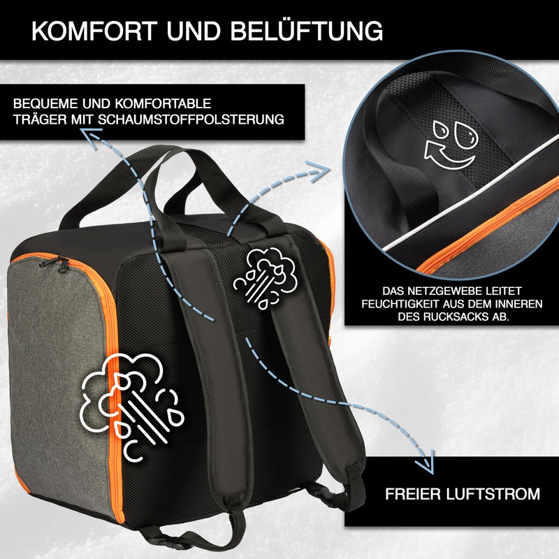 GREMEX Ski Boot Bag with Helmet - Waterproof, Ski Boot