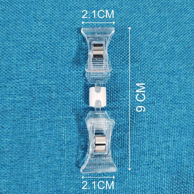 10pcs POP Double Ended Holder Plastic Clip Rotatable Clear Rotatable