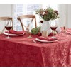 Newbridge Carol Damask No Iron Soil Release Holiday Tablecloths, 52"
