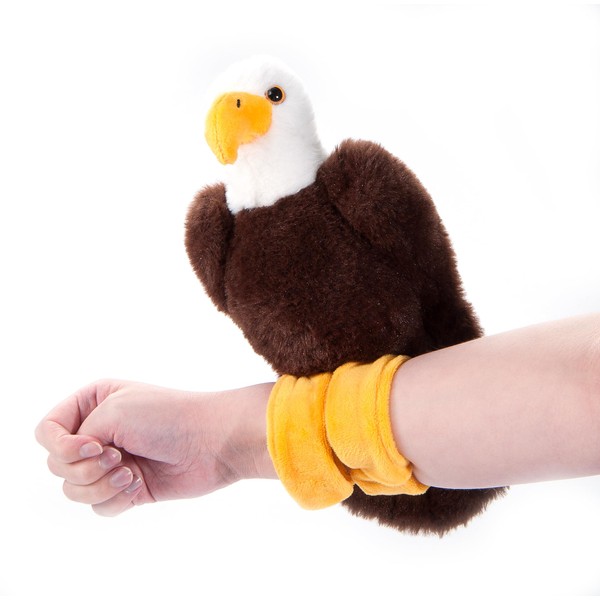 The Petting Zoo Bald Eagle Stuffed Animal Plushie Slap Bracelet,