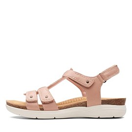 Clarks Women's April Cove Sports sandal, Blush Leather, 3.5 UK