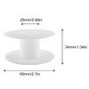 JCBIZ 12pcs 69mm Plastic Spool White Bobbin Empty Spools for