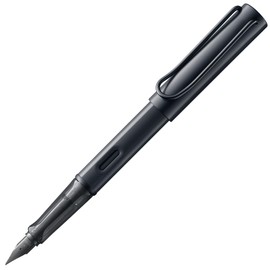 Lamy Lamy AL-star black Füller – Füllhalter mit ergonomischem Griff & schwarzer Stahlfeder in Strichbreite F – leichtes Aluminiumgehäuse – inkl. Tintenpatrone T 10 blau – Rechtshänder