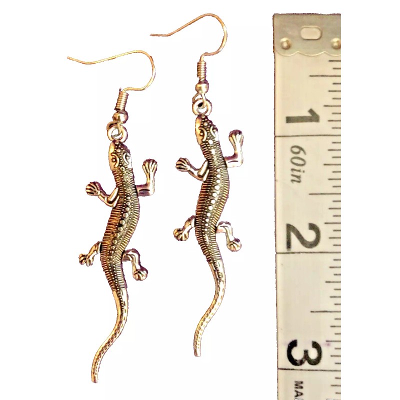 Handmade Lizard Charm Earrings!