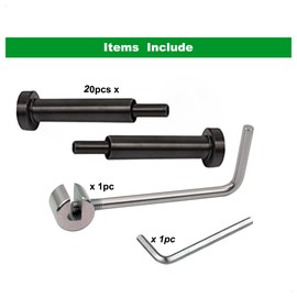 Sowtowe Black Invisible Turnbuckle Kit 1/8 Stainless Steel Cable Railing Hardware Kit 20 Pcs for Wood & Metal Post Cable Railing System