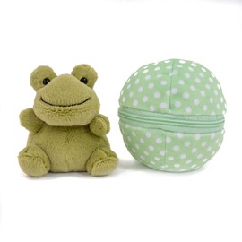 Made By Aliens Easter Stuffed Animal - 6 inch - Surprise Zip up Egg Hideaway Springtime Inspired Plush Toy Gift for Kids, Boys and Girls - Easter Mother's Day Birthday (New Frog Egg)