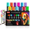 12 Pack Dog Hair Color Dye Temporary Non-toxic Vibrant Colors