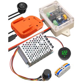 Power Wheel Adapter Kit Fit for Ridgid AEG 18V Battery with Voltage Regulator Fuse and Wire Terminals, Upgrade Battery Adapter Conversion Connector Suit for DIY Rc Truck, Robotics and Rc Car Toys