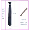 Simpowe Corbata con clip para hombre, 2.75 pulgadas, Azul marino,