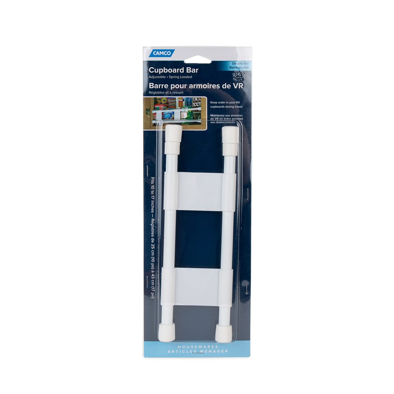Camco 17" Double RV Refrigerator Bar -Holds Food and Drinks