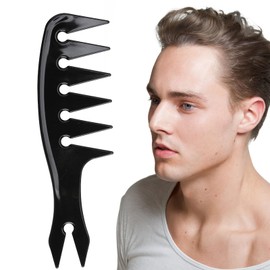 Wide Tooth Comb Mens Oil Head Hair Combs for Men Shaping Wet Pick Fantail Comb Styling Comb Portable Set Care Style Most Types Salon Barber Grooming Styling Accessory Durable Material Stylist Tools