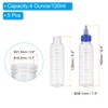 PATIKIL 4oz(120ml) Plastic Dispensing Bottle, 5Pcs Squeeze Graduated Empty Bottles