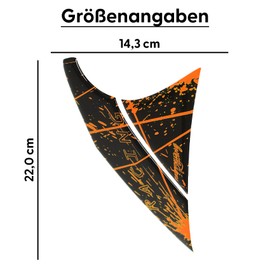 Knee Pad Gel Neon Side Motorcycle 3D Universal Tank Sticker Tank Protector Paint Protection Sticker Pad MR005 (Neon Orange)