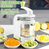 Spiral Vegetable Cutter, 4-in-1 Hand Crank Zucchini Cutter with Non-Slip