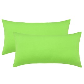 NatureMark 2 Pack Jersey Cushion Covers Pillow Cases / Cushion Covers for Body Pillows Neck Cushions Assorted Sizes and Colours Öko-Tex (40 x 80 cm, Apple-Green)