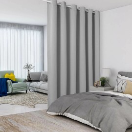 LORDTEX Privacy Light Blackout Curtain Burlap Linen Texture Thermal Bedroom Living Room