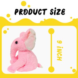 Chioldilly Soft and Cuddly Pink Animal Plush Toy, Dreamy Soft and Cuddly Pink Plush Doll, Premium Quality Stuffed Gift Toys for Kids 3+ (Elephant)