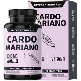 Beyond Vitamins | Cardo Mariano (Extracto de Silimarina 100% Natural y Vegano) | Milk Thistle | Fórmula Premium Potenciada con Raíz de Cúrcuma para Apoyo Hepático | 60 Cápsulas | Detox Natural | Antioxidante | Sin Gluten | Sin Aditivos Artificiales