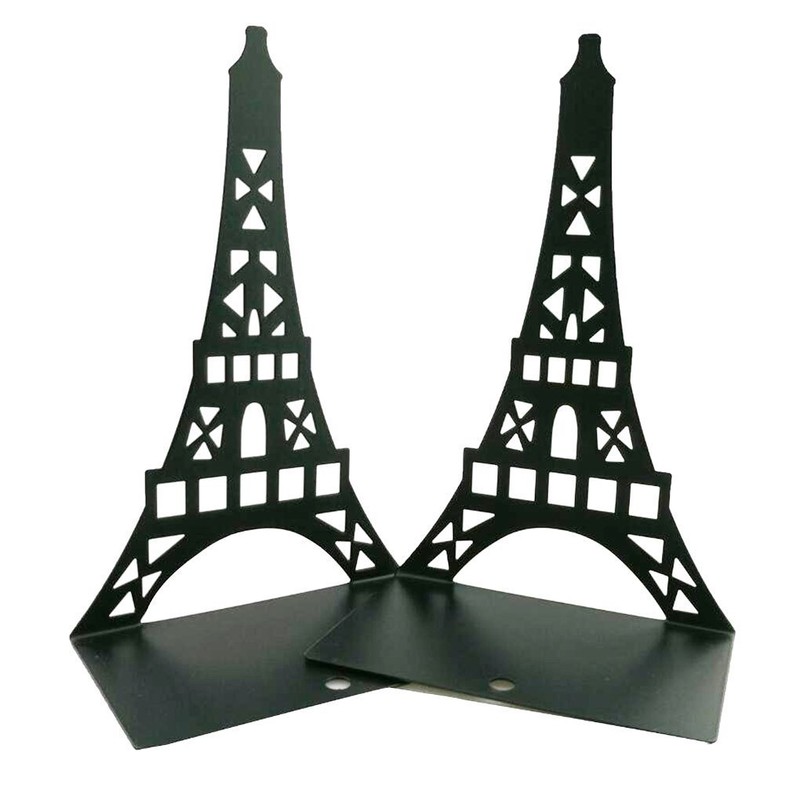 Cute Eiffel Tower Desk Holder Book Organizer Metal Decorative Bookend