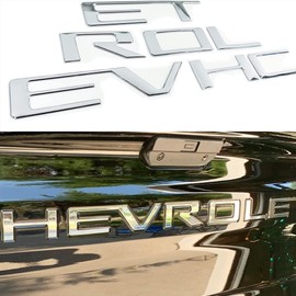 Auto safety Tailgate Insert Letters Compatible with 2019 2020 2021 2022 2023 2024 3D Abs Plastic Emblems Badges with Strong Adhesive Chrome Silver