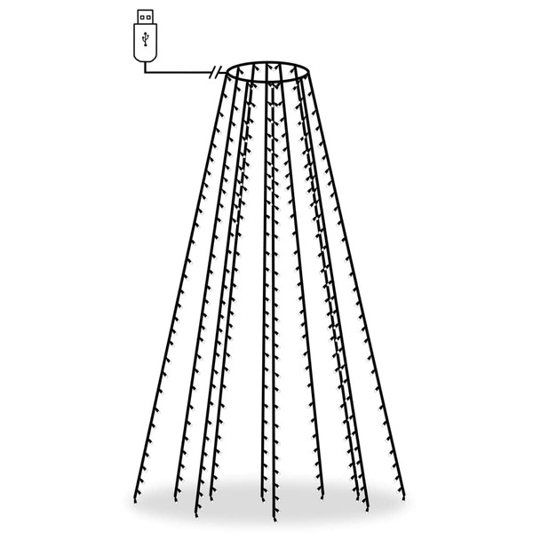 Casafoyer Christmas Tree Net Lights with 300 LEDs Cold White