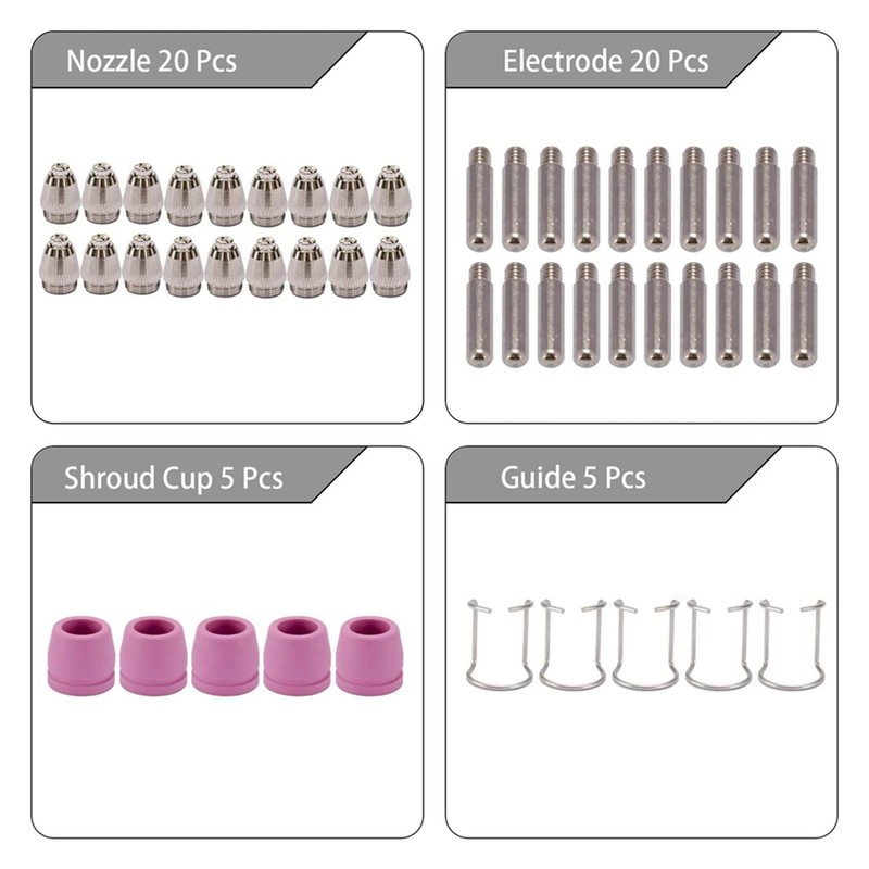 AG60-55 WSD-60 Plasma Cutter Cutting Torch Tip Nozzles Consumables Kit