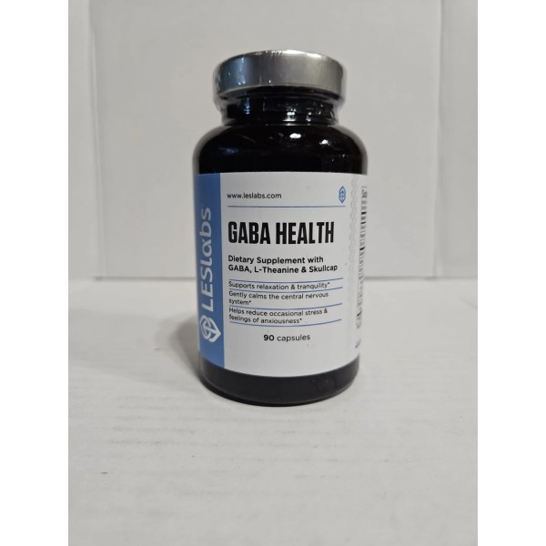 LESLabs Gaba Health with Gaba, L-Theanine & Skullcap, 90 Capsules
