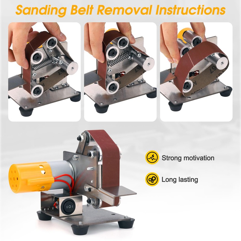 Mornajina Mini Belt Sander for Knife Making, 3 IN 1