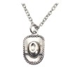 925 Sterling Silver Plated Cowboy Hat 3D Cap Charm Pendant
