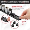 Reniteco Magnetic Socket Organizer, 6-Piece Heavty Duty Aluminum Socket Holder,