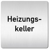 Türschilder24 XXL Door Sign 125 x 125 mm Heating Cellar