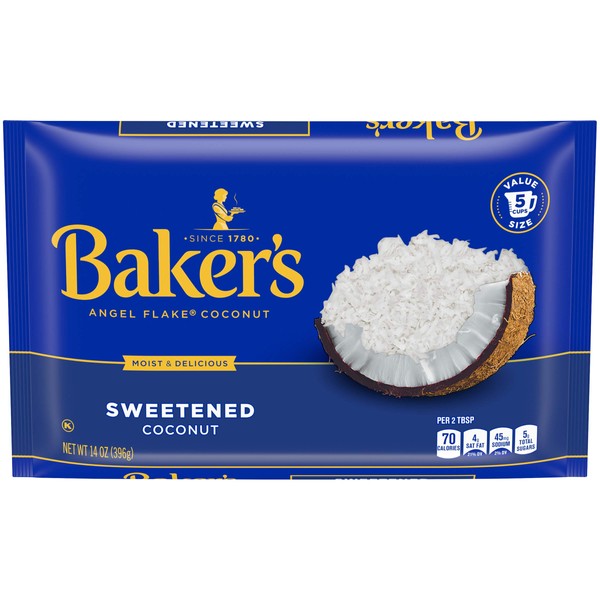 Baker’s Sweetened Angel Flake Coconut (14 oz Bags, Pack of 10)