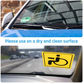 9 Sheets Windshield Sticker Applicator and Blue Plastic Hand Applicator Squeegee Static Cling Window Film Clear Car Window Stickers 4 x 6 Inches Automotive Decals, Easy to Remove and Reapply