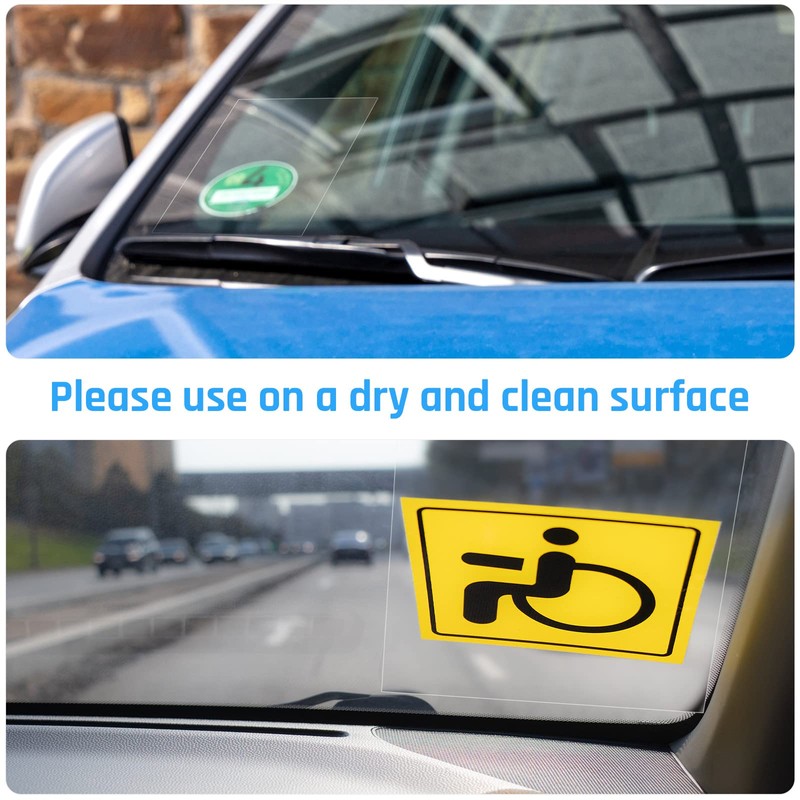9 Sheets Windshield Sticker Applicator and Blue Plastic Hand Applicator