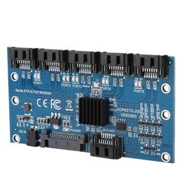 SATA3.0 1 to 5 Hard Disks Multiplier Adapter Converter Motherboard 6Gbps Interface Riser Support PM, JMICRON, ADP6ST0 J05, ADP6ST0 J02