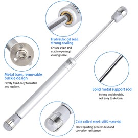 YIYICO Gas Spring Gas Spring Furniture Gas Spring 100N (10 kg Pressure Force) Flap Fitting Gas Lift for Kitchen Cabinet Bookcases Door Hinges Pack of 2